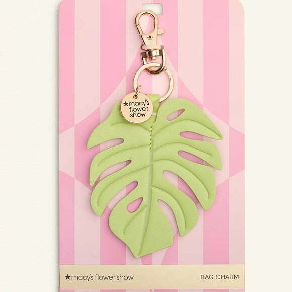 Macy's Accessories - Macy's Flower Show Monstera Leaf Bag Charm Green - Limited Edition